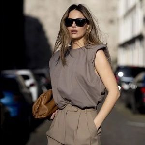 Zara shoulder pad tank